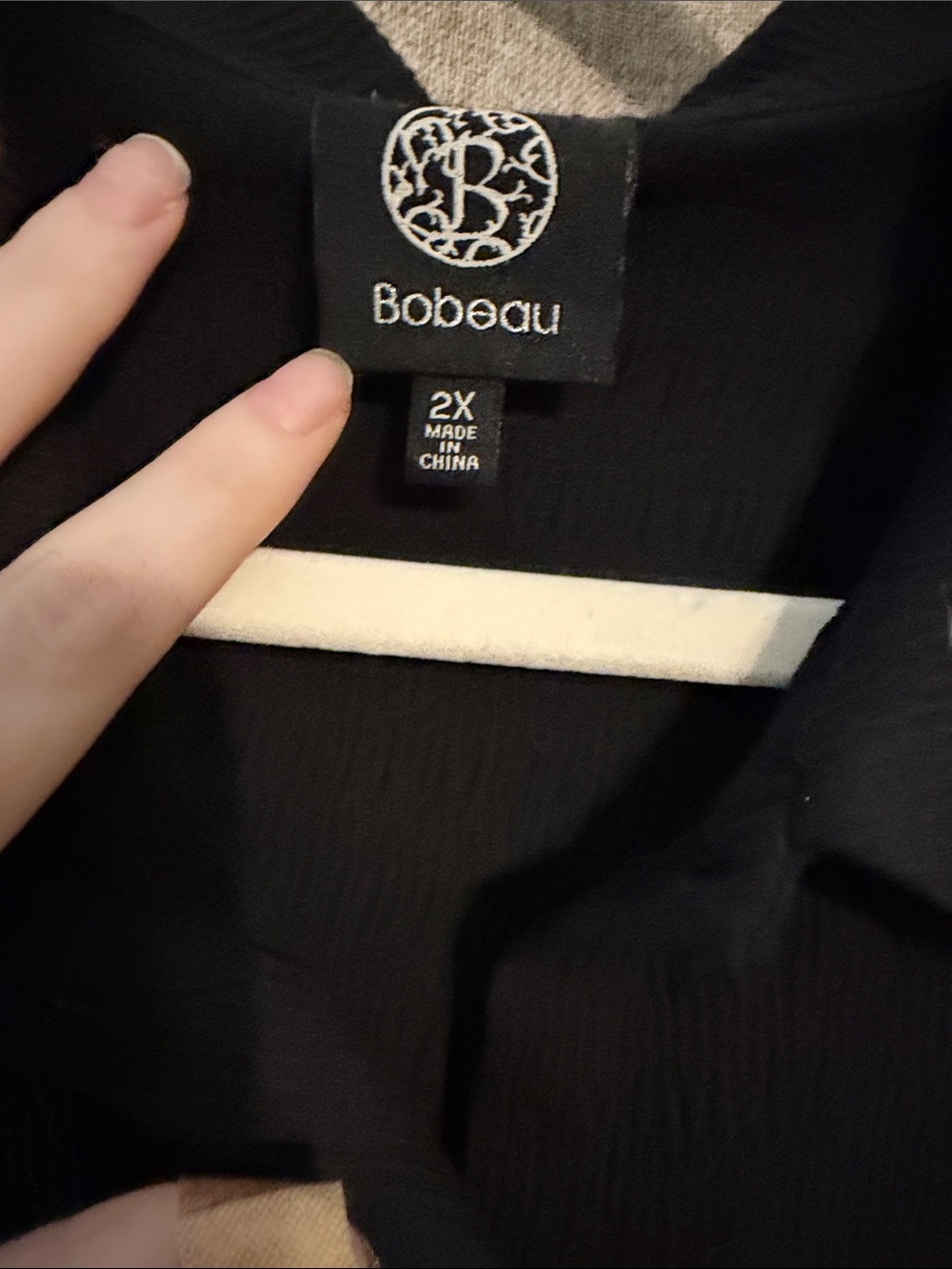 Bobeau Canelia Knit Button Down Top 2X - Picture 4 of 5